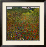 Field of Poppies Prints by Gustav Klimt