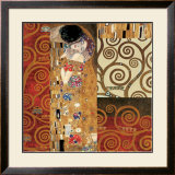 Deco Collage Detail (from The Kiss) Prints by Gustav Klimt