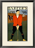 Harper's Bazaar, Golfer Framed Giclee Print