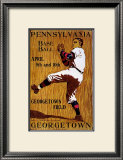 Vintage Georgetown Baseball Framed Giclee Print