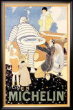 Michelin Framed Giclee Print by René Vincent