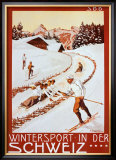 Winter Sport in Der Schweiz Posters by P. Colombi