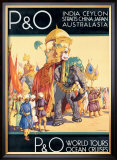 P&O Ocean Cruises Framed Giclee Print by Dorothy Newsome