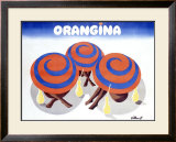 Orangina Framed Giclee Print by Bernard Villemot