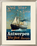 Red Star Linie: Antwerpen, New York, Philadelphia Framed Giclee Print