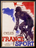 Cycles France Sport Framed Giclee Print by A. Bernat