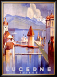 Lucerne Framed Giclee Print by Otto Baumberger