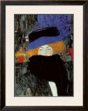 Lady with Hat and Feather Boa Print by Gustav Klimt