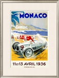 Monaco Grand Prix, 1936 Framed Giclee Print by Geo Ham