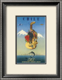 Chile by SAS, Scandinavian Airline System, c.1951 Prints by De Ambrogio 