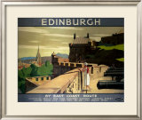 Edinburgh by the East Coast Route Framed Giclee Print