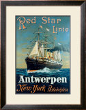 Red Star Linie: Antwerpen, New York, Philadelphia Framed Giclee Print