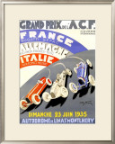 Grand Prix de l'A.C.F., 1935 Framed Giclee Print by Geo Ham