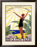 Cote d'Azur, Le Soleil Toute l'Annee Framed Giclee Print by Roger Broders