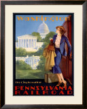 Pennsylvania Railroad, Washington Framed Giclee Print by Edward M. Eggleston