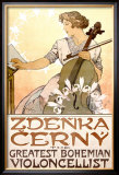 Zdenka Cerny Cello Concert Framed Giclee Print by Alphonse Mucha