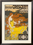 American Crescent Cycles Poster by Ramsdell 