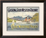 Glasgow Railway Steamship Poster Framed Giclee Print