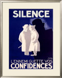 Silence Framed Giclee Print by Paul Colin