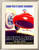 Monaco Grand Prix, 1955 Framed Giclee Print by J. Ramel