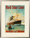 Red Star Line, Anvers to Canada Poster