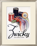 Zwicky Embroidery Spool Thread Poster Framed Giclee Print