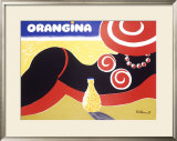 Orangina, Bikini Framed Giclee Print by Bernard Villemot