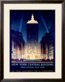 New York, Central Building, 1930 Framed Giclee Print by Chesley Bonestell