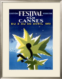 Cannes Film Festival, 1951 Framed Giclee Print by Paul Colin