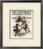 Snowball Fight at Snowfort, c.1911 Framed Giclee Print by Joseph Christian Leyendecker