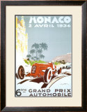6th Grand Prix Automobile, Monaco, 1934 Art by Geo Ham