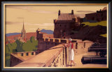 Edinburgh by the East Coast Route Framed Giclee Print by A Van Anrooy