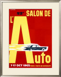 52nd Salon de l'Auto, 1965 Framed Giclee Print by Pierre Fix-Masseau