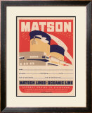 Matson Lines Oceanic Line Framed Giclee Print
