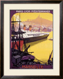 Marseille, Metropole Industrielle Framed Giclee Print by Roger Broders