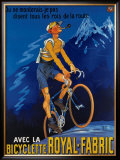 Bicyclette Royal Fabric Framed Giclee Print by Mich (Michel Liebeaux) 