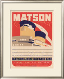 Matson Lines Oceanic Line Framed Giclee Print