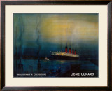 Mauretania at Cherbourg Poster by Kenneth Shoesmith