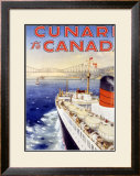 Cunard Line, Canada Framed Giclee Print by Charles Eddowes Turner