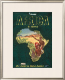 Africa by Clipper, c.1949 Framed Giclee Print