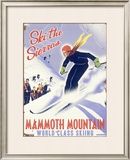 Mammoth Mountain, Ski the Sierras Framed Giclee Print