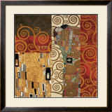 Deco Collage Detail (from Fulfillment, Stoclet Frieze) Print by Gustav Klimt