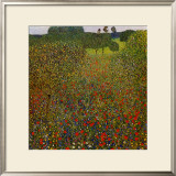 Field of Poppies Prints by Gustav Klimt