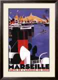 Marseilles, Porte de l'Afrique du Nord Art by Roger Broders