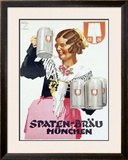Spaten Brau Framed Giclee Print by Ludwig Hohlwein