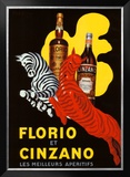 Florio et Cinzano Apertifs Framed Giclee Print by Leonetto Cappiello