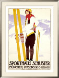 Sporthaus Schuster Framed Giclee Print by Johann B. Maier
