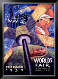 Chicago World's Fair, 1934 Framed Giclee Print by Sandor 