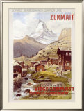 Swiss Alps, Zermatt Matterhorn Framed Giclee Print by Anton Reckziegel