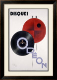 Odeon Audio LP Records Framed Giclee Print